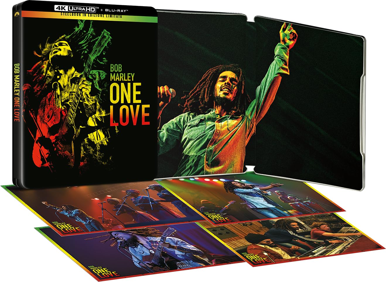 Bob Marley: One love è disponibile da oggi in dvd, blu-ray e steelbook 4k uhd + blu-ray + blu-ray