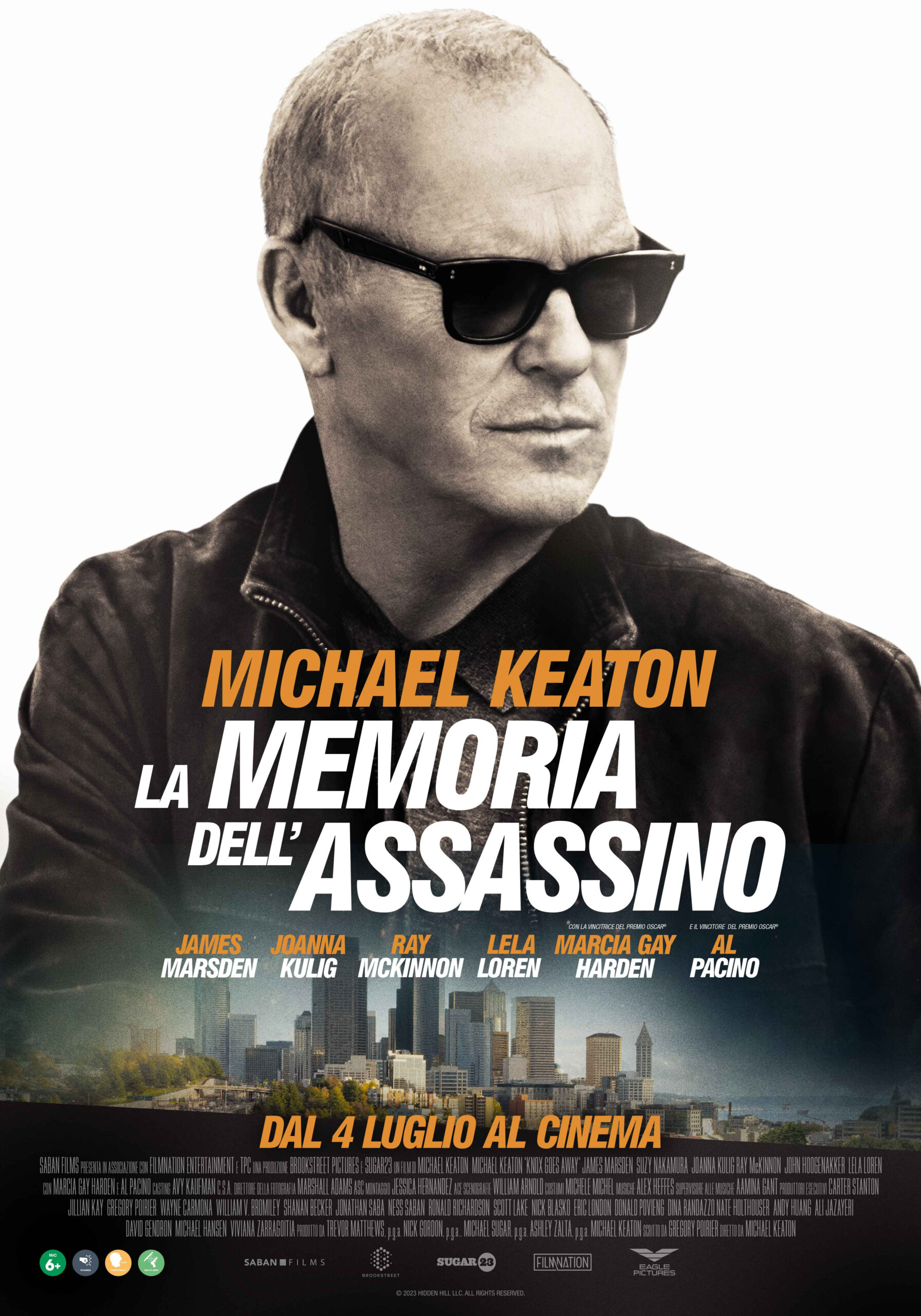 Trailer e poster per LA MEMORIA DELL’ASSASSINO con Michael Keaton e Al Pacino
